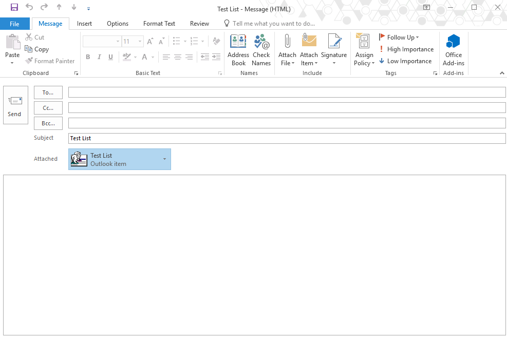 Sharing Contacts or a Contact List in Outlook (Email)